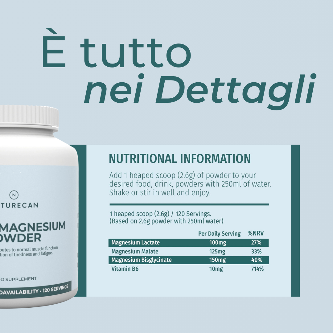 magnesio ingredienti