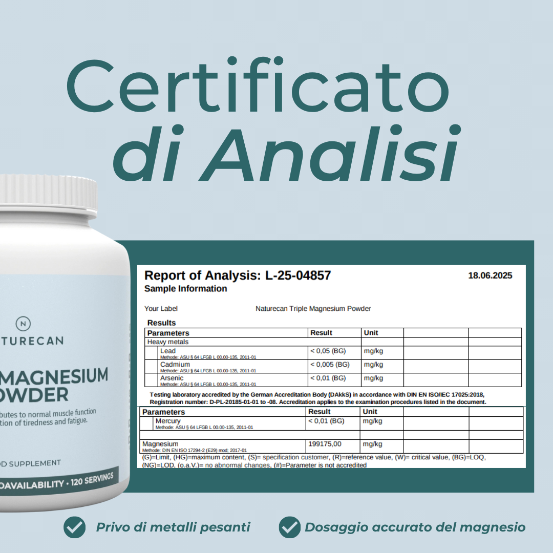 certificato magnesio