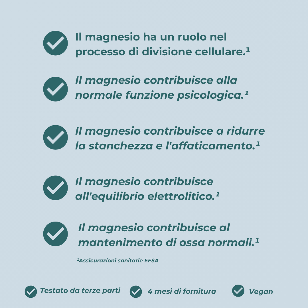magnesio benefici