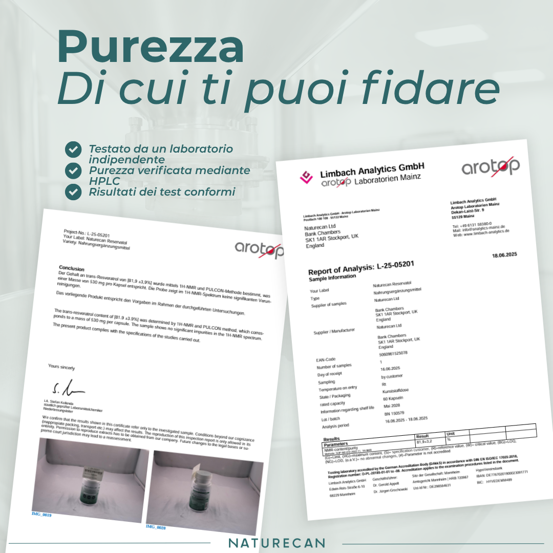resveratrolo certificato di analisi