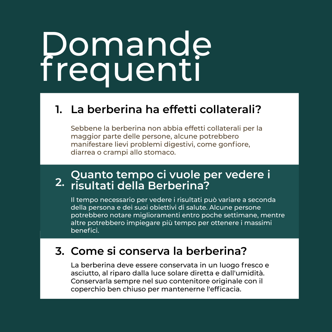 Berberina benefici e effetti collaterali
