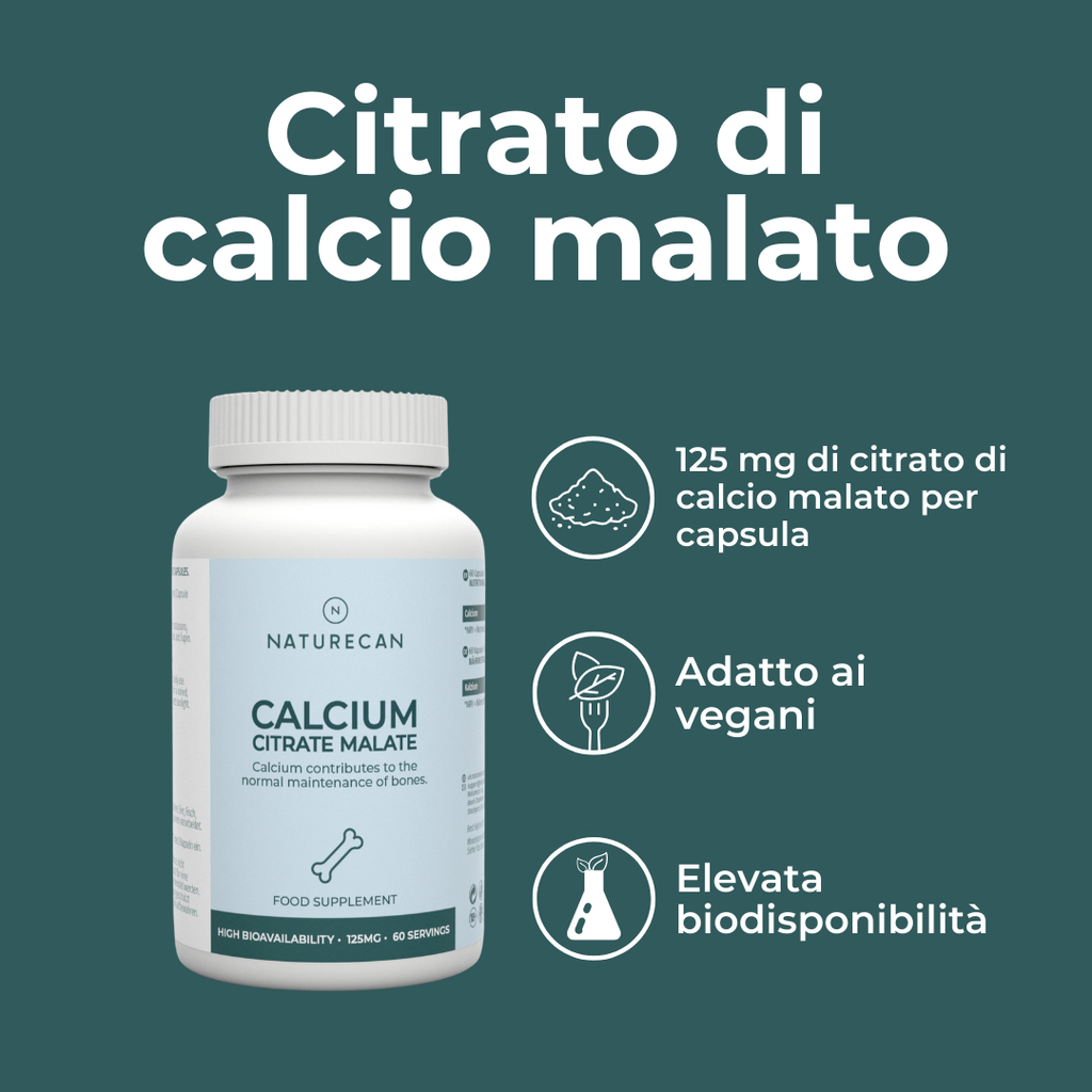 Citrato di calcio malato benefici