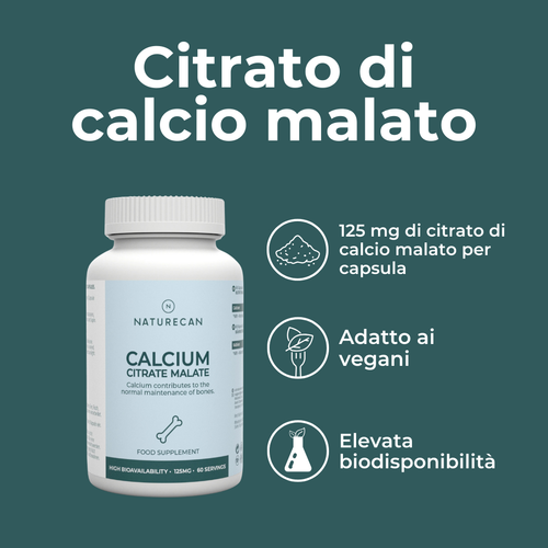 Citrato di calcio malato benefici