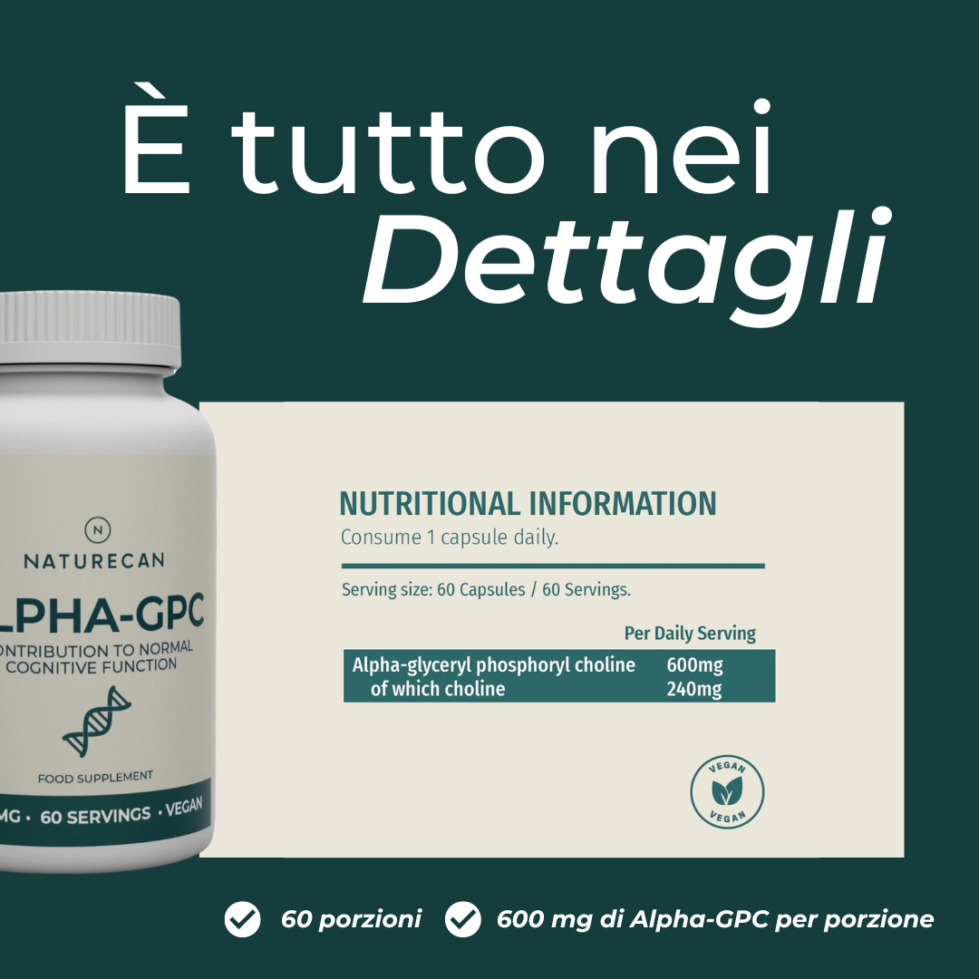 Alfa GPC capsule informazioni nutrizionali