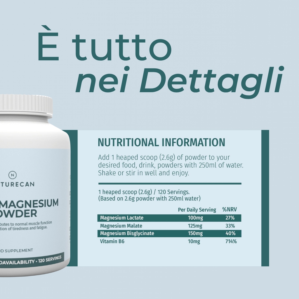 magnesio ingredienti