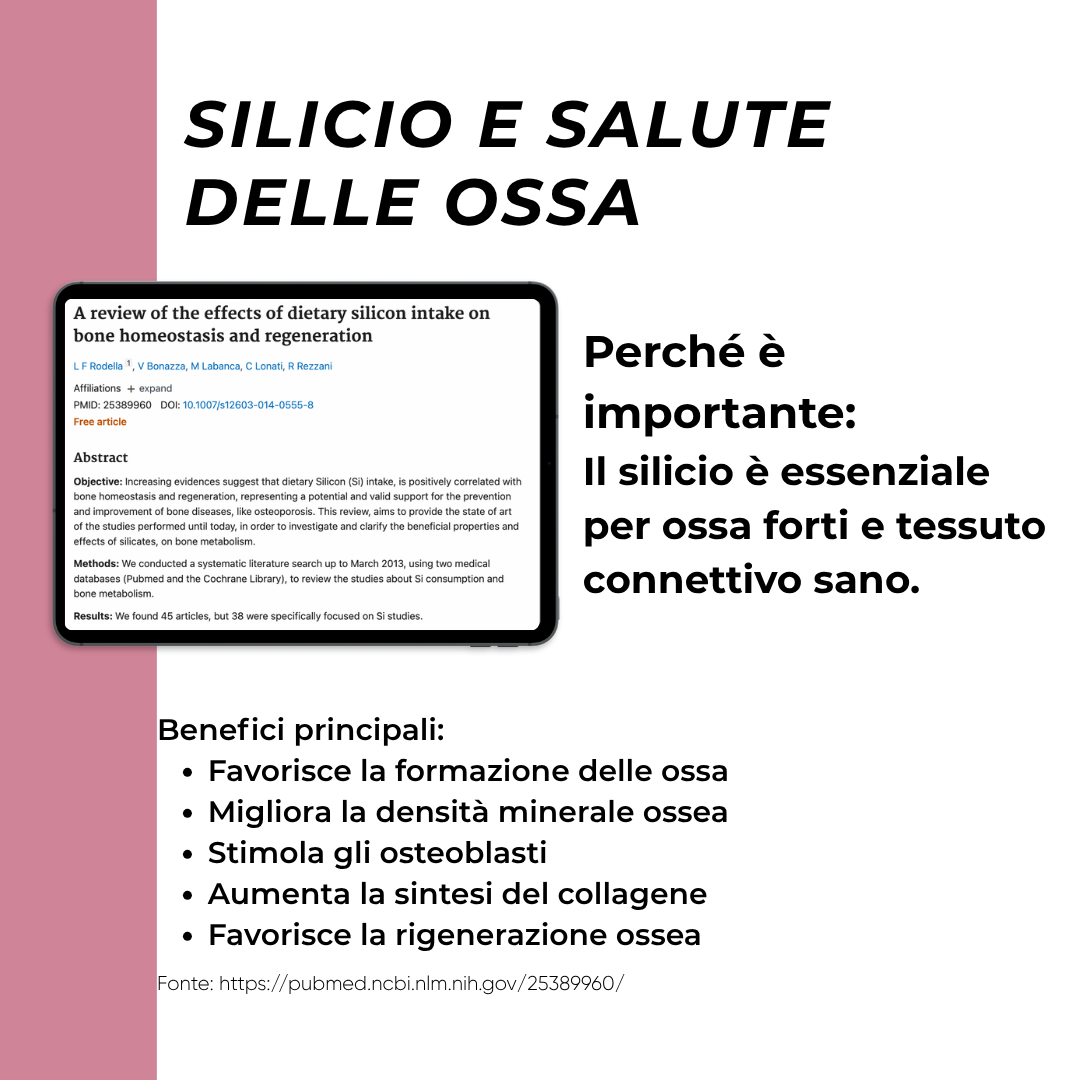 Integratore di silice per le ossa