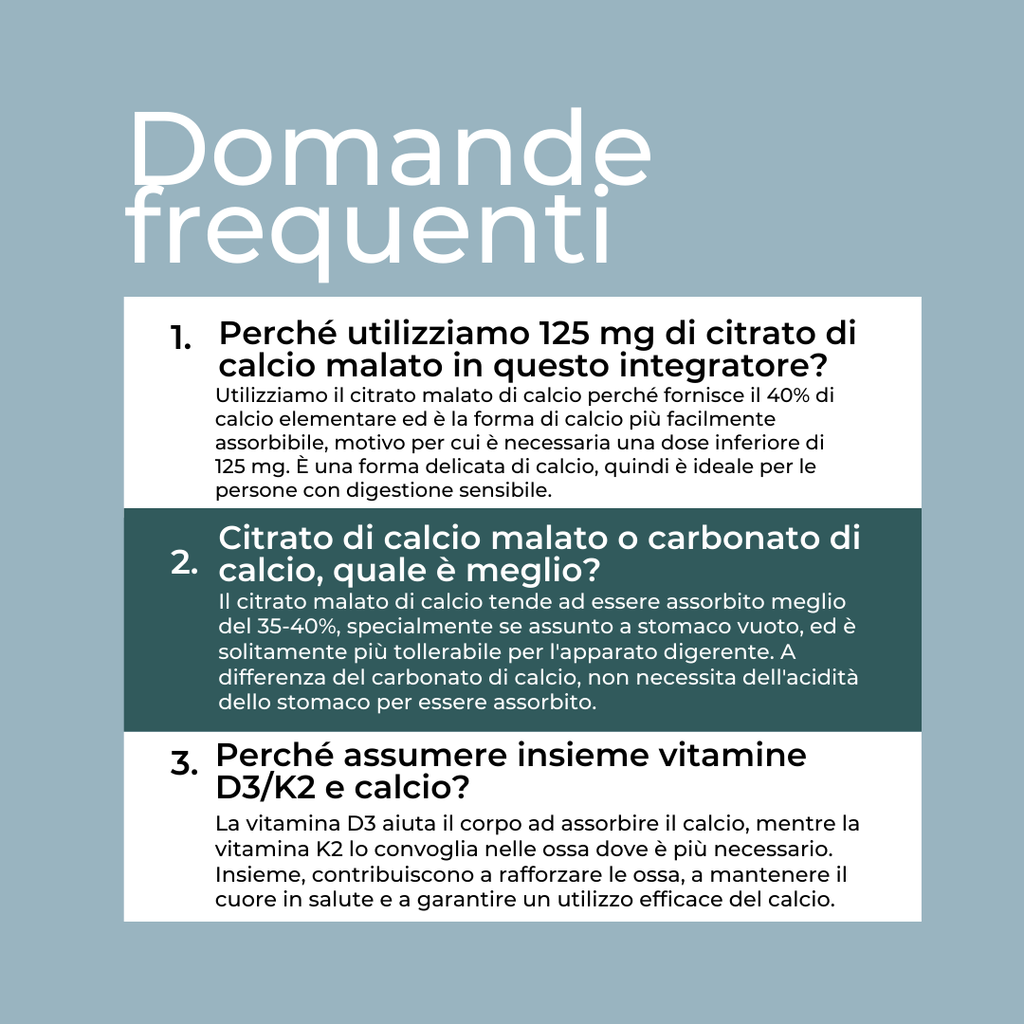 Citrato di calcio malato domande frequenti