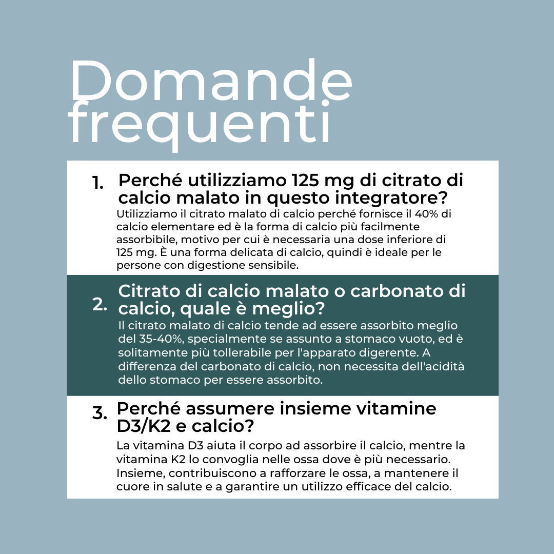 Citrato di calcio malato domande frequenti