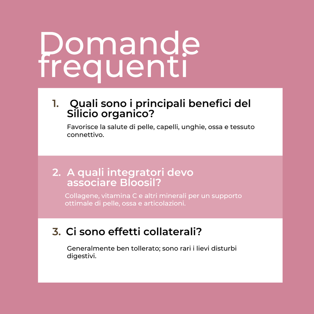 Integratore di silice domande