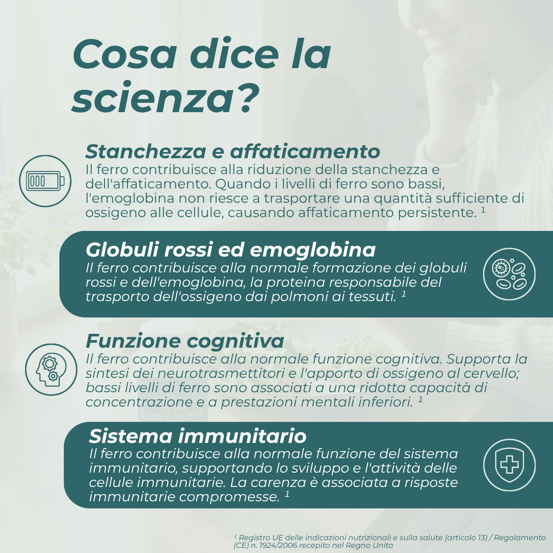 benefici integratore ferro