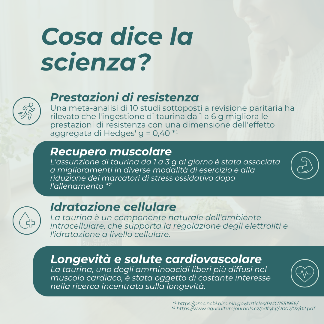 Taurina in polvere cos'è