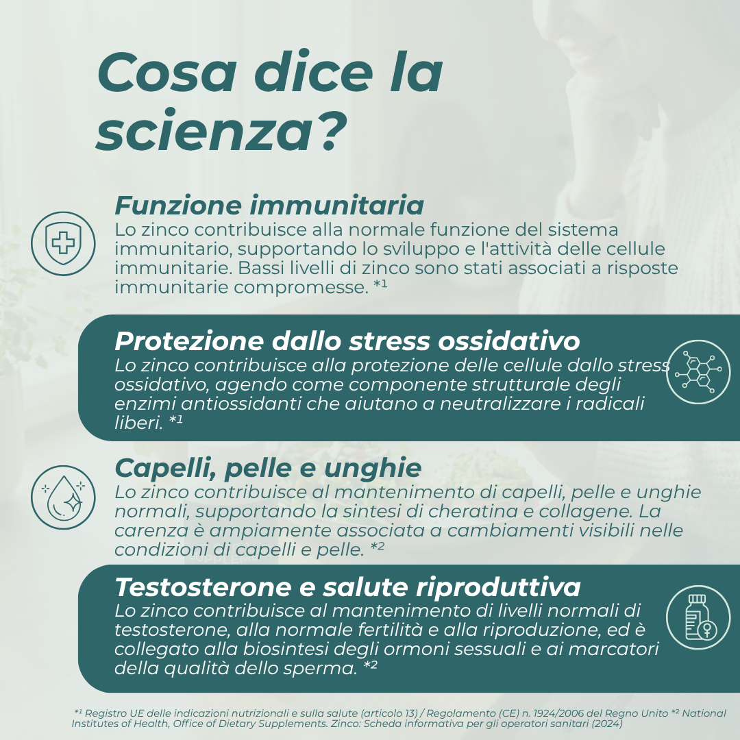 benefici zinco