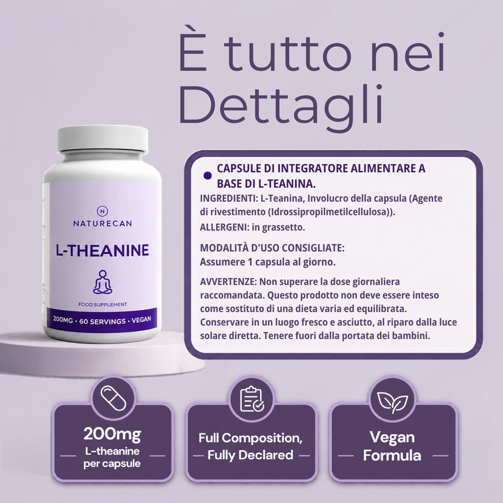 Capsule di L-teanina ingredienti