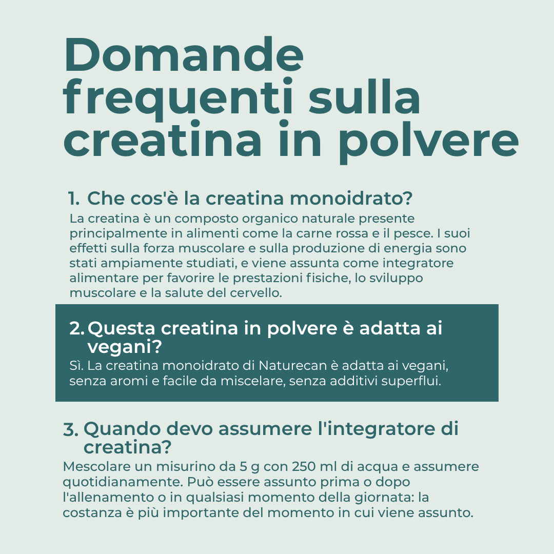 Creatina Monoidrato domande