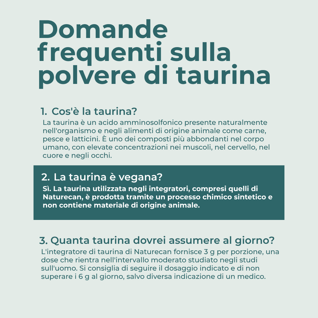 domande taurina integratore