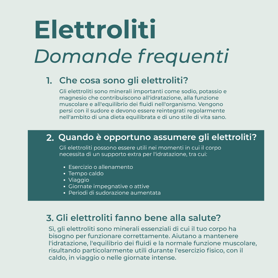 Integratore di Elettroliti domande frequenti