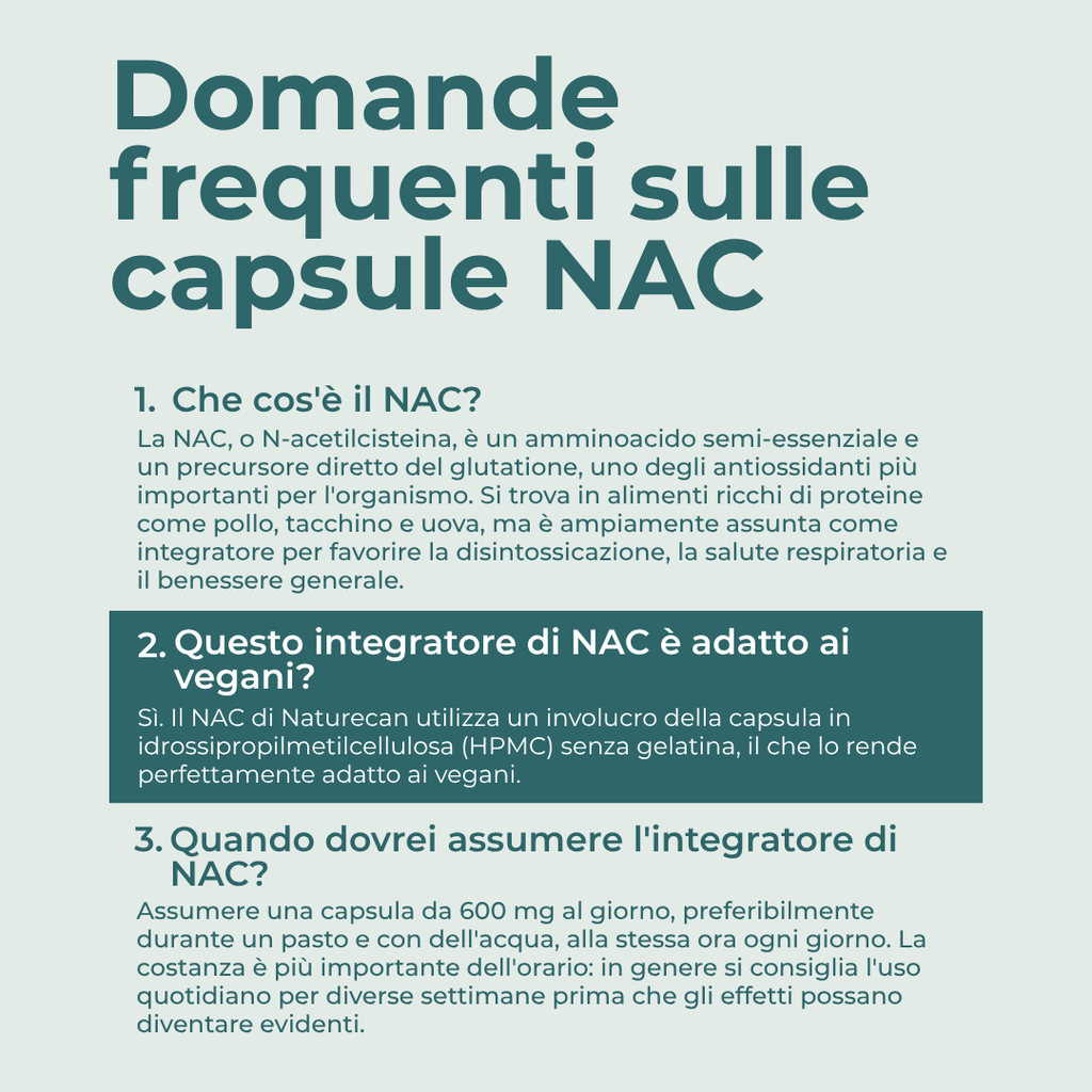 Integratore NAC domande