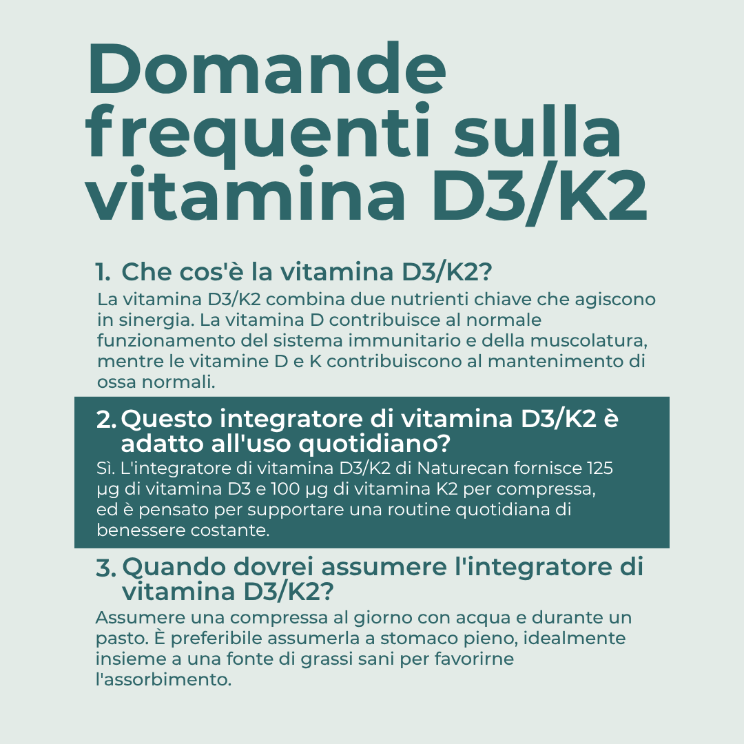 Vitamine D3 & K2 domande