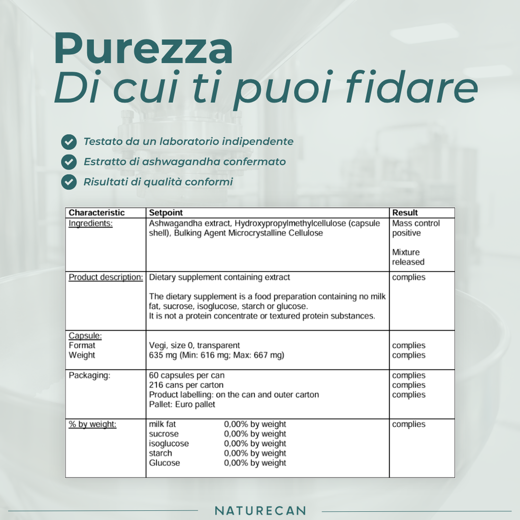 purezza ashwagandha