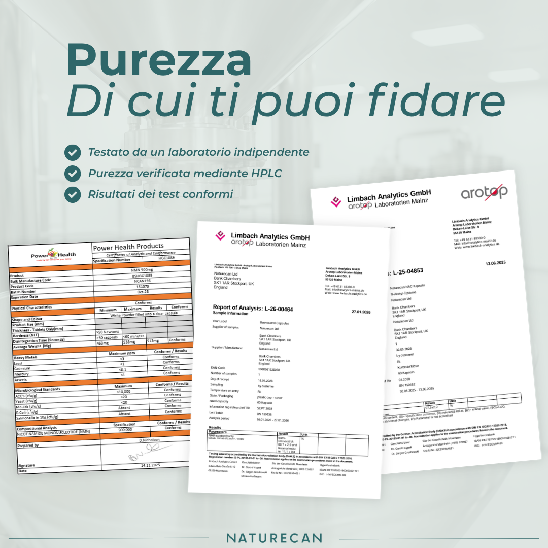 nmn certificato di analisi