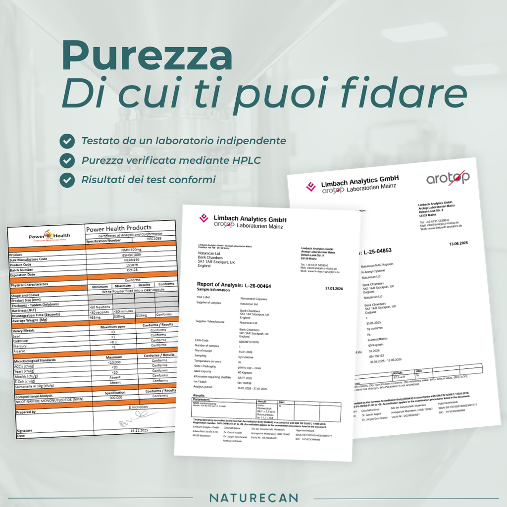 nmn certificato di analisi