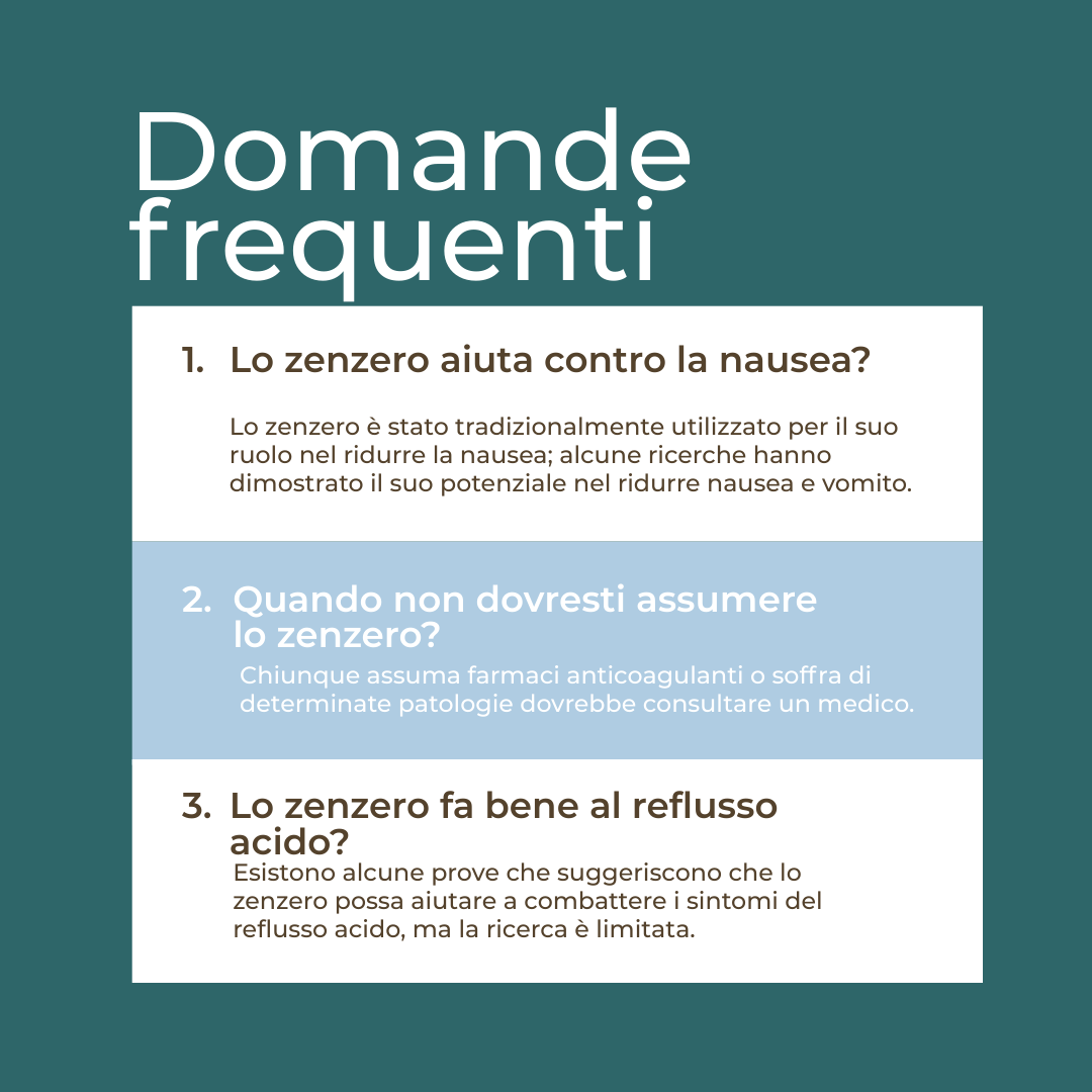 zenzero in capsule cosa serve