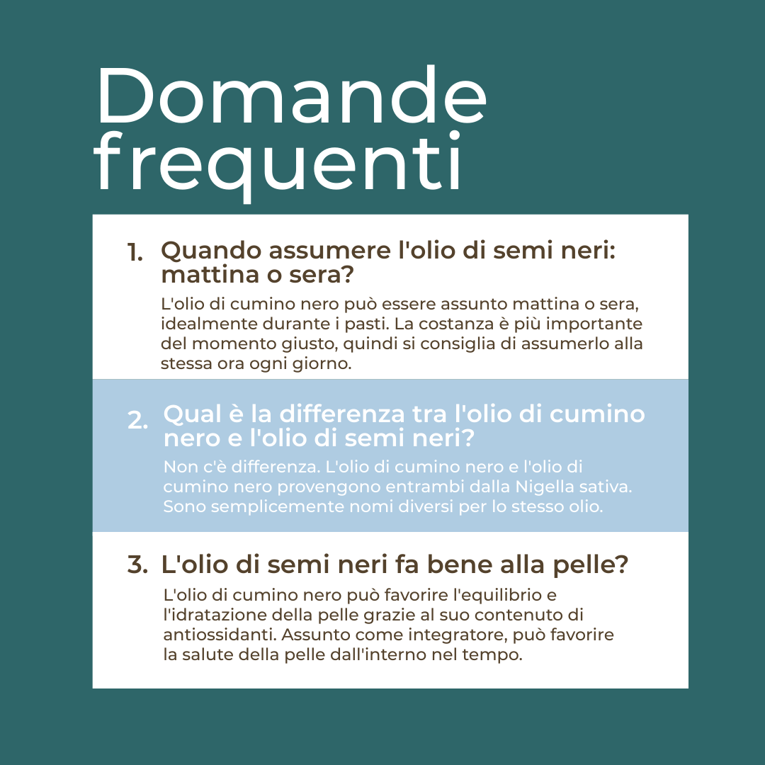 Olio di cumino nero in capsule benefici