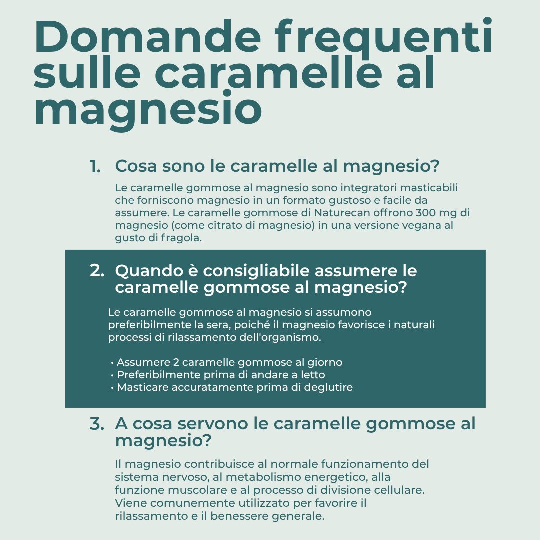 Caramelle al magnesio a cosa servono