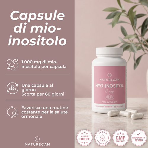 Capsule di Mio-Inositolo benefici