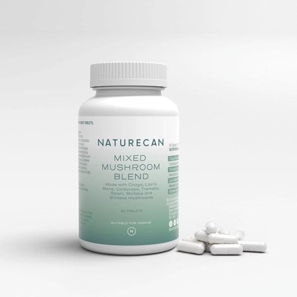 Integratori di funghi medicinali con Lions Mane, Chaga e Reishi