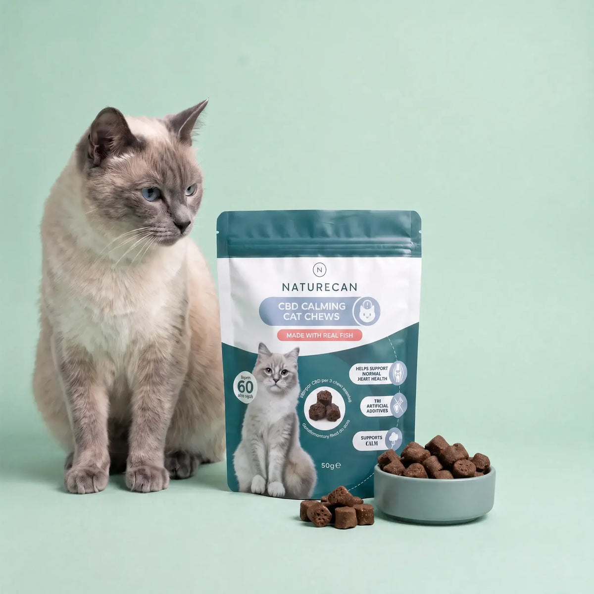 Snack calmanti al CBD per gatti naturecan