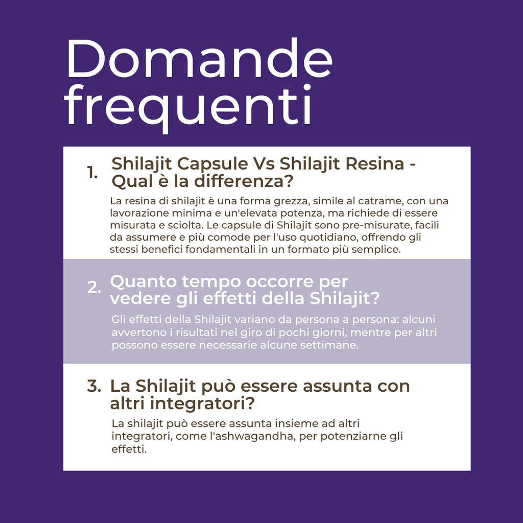 Shilajit capsule domande