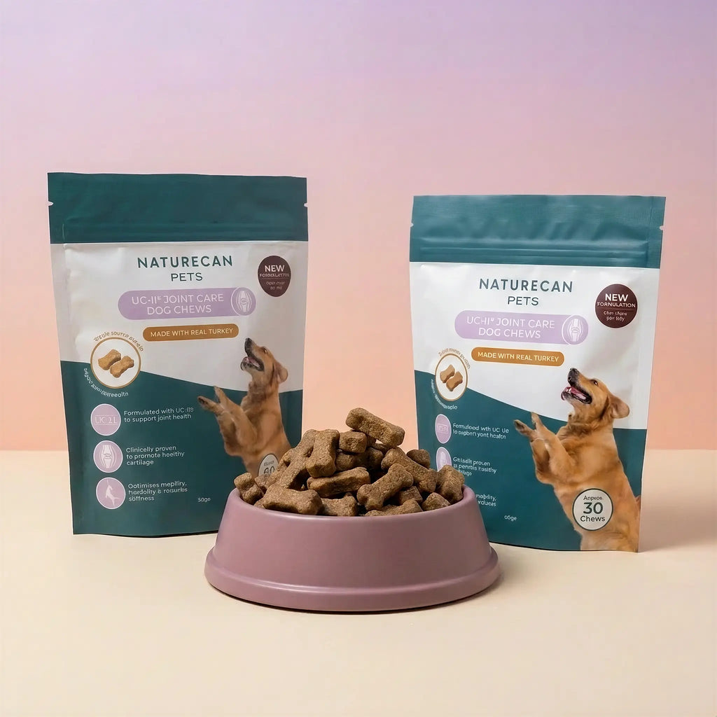 Snack per cani per la cura delle articolazioni con collagene UC-II®